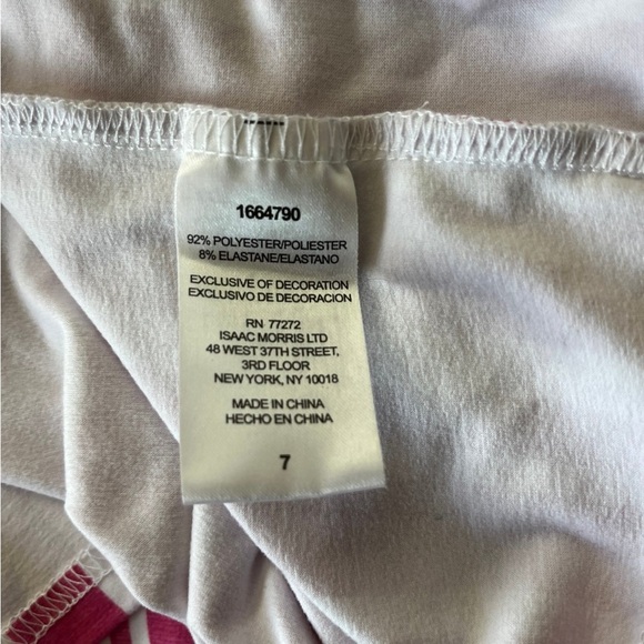 TOMMY BAHAMA Pink & White Stripe Tiered Sundress Girls Size 7 - Picture 7 of 7